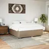 Image de vidaXL Cadre de lit sans matelas cappuccino 200x200 cm similicuir