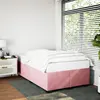 Image de vidaXL Cadre de lit sans matelas rose 120x200 cm velours