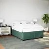 Image de vidaXL Cadre de lit sans matelas vert foncé 140x190 cm velours