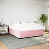 Image de vidaXL Cadre de lit sans matelas rose 200x200 cm velours