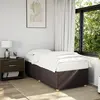 Image de vidaXL Cadre de lit sans matelas marron foncé 90x190 cm tissu
