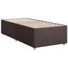 Image de vidaXL Cadre de lit sans matelas marron foncé 100x200 cm tissu