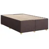 Image de vidaXL Cadre de lit sans matelas marron foncé 120x190 cm tissu