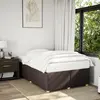 Image de vidaXL Cadre de lit sans matelas marron foncé 120x190 cm tissu