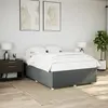 Image de vidaXL Cadre de lit sans matelas gris foncé 140x190 cm tissu