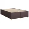 Image de vidaXL Cadre de lit sans matelas marron foncé 140x190 cm tissu