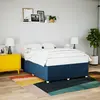 Image de vidaXL Cadre de lit sans matelas bleu 140x200 cm tissu