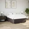 Image de vidaXL Cadre de lit sans matelas marron foncé 160x200 cm tissu