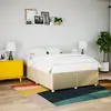 Image de vidaXL Cadre de lit sans matelas crème 160x200 cm tissu