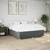 Image de vidaXL Cadre de lit sans matelas gris foncé 180x200 cm tissu