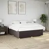 Image de vidaXL Cadre de lit sans matelas marron foncé 180x200 cm tissu