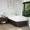 Image de vidaXL Cadre de lit sans matelas marron foncé 80x200 cm tissu