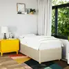 Image de vidaXL Cadre de lit sans matelas crème 90x200 cm tissu