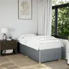 Image de vidaXL Cadre de lit sans matelas gris clair 100x200 cm tissu