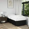 Image de vidaXL Cadre de lit sans matelas noir 100x200 cm tissu
