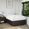 Image de vidaXL Cadre de lit sans matelas marron foncé 120x200 cm tissu