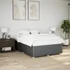 Image de vidaXL Cadre de lit sans matelas gris foncé 140x190 cm tissu