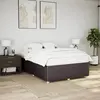 Image de vidaXL Cadre de lit sans matelas marron foncé 140x190 cm tissu