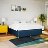 Image de vidaXL Cadre de lit sans matelas bleu 180x200 cm tissu