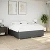 Image de vidaXL Cadre de lit sans matelas gris foncé 200x200 cm tissu