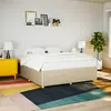 Image de vidaXL Cadre de lit sans matelas crème 200x200 cm tissu