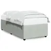 Image de vidaXL Cadre de lit sans matelas gris clair 90x200 cm velours