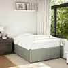 Image de vidaXL Cadre de lit sans matelas gris clair 120x190 cm velours