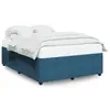Image de vidaXL Cadre de lit sans matelas bleu 140x200 cm velours
