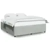 Image de vidaXL Cadre de lit sans matelas gris clair 200x200 cm velours