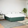 Image de vidaXL Cadre de lit sans matelas vert foncé 200x200 cm velours
