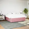 Image de vidaXL Cadre de lit sans matelas rose 200x200 cm velours