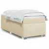 Image de vidaXL Sommier à lattes de lit avec matelas Crème 80x200 cm Tissu