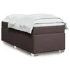Image de vidaXL Sommier à lattes de lit avec matelas Marron foncé 90x190 cm