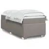 Image de vidaXL Sommier à lattes de lit avec matelas Taupe 90x190 cm Tissu