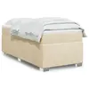 Image de vidaXL Sommier à lattes de lit et matelas Crème 90x190 cm Tissu