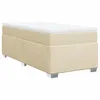 Image de vidaXL Sommier à lattes de lit avec matelas Crème 90x200 cm Tissu