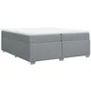 Image de vidaXL Boxspring met matras stof lichtgrijs 200x200 cm