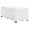 Image de vidaXL Sommier à lattes de lit avec matelas Blanc 90x200 cm Similicuir