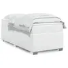 Image de vidaXL Sommier à lattes de lit avec matelas Blanc 90x200 cm Similicuir