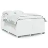 Image de vidaXL Sommier à lattes de lit avec matelas Blanc 160x200cm Similicuir