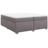 Image de vidaXL Sommier à lattes de lit avec matelas Gris 200x200 cm Similicuir