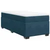 Image de vidaXL Sommier à lattes de lit avec matelas Bleu foncé 90x190 cm