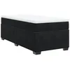 Image de vidaXL Sommier à lattes de lit avec matelas Noir 90x200 cm Velours
