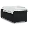 Image de vidaXL Sommier à lattes de lit avec matelas Noir 90x200 cm Velours