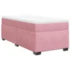 Image de vidaXL Sommier à lattes de lit avec matelas Rose 100x200 cm Velours