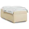 Image de vidaXL Sommier à lattes de lit avec matelas Crème 90x200 cm Tissu