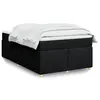 Image de vidaXL Sommier à lattes de lit avec matelas noir 120x190 cm tissu