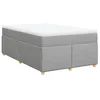 Image de vidaXL Sommier à lattes de lit avec matelas Gris clair 120x200cm Tissu