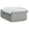 Image de vidaXL Sommier à lattes de lit avec matelas Gris clair 120x200cm Tissu