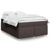 Image de vidaXL Sommier à lattes de lit avec matelas Marron foncé 140x190 cm